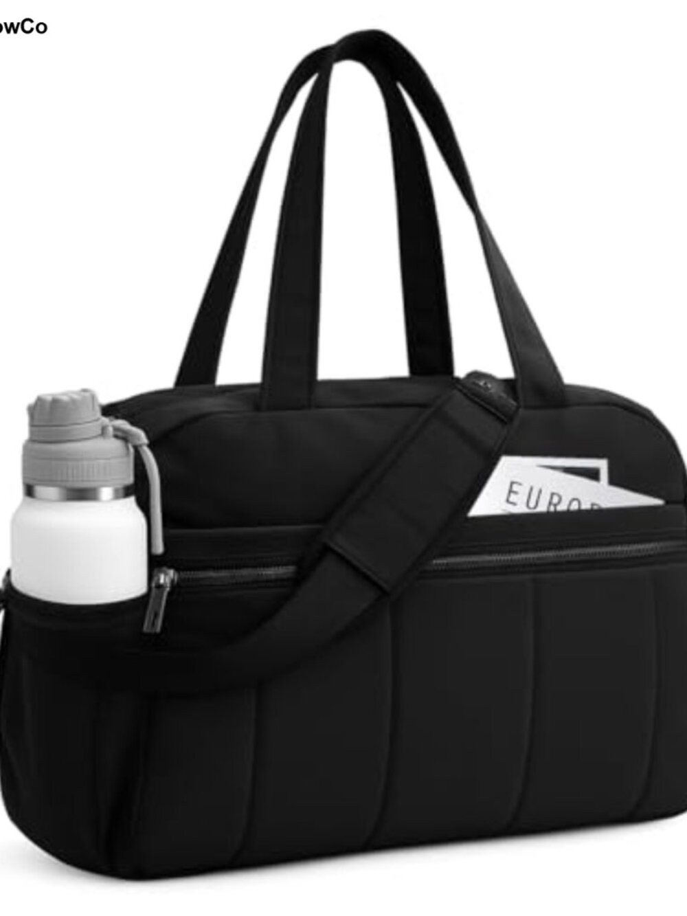 Women's Travel Duffel Bag, Nylon Weekender Carry On with 10 Pockets, Water